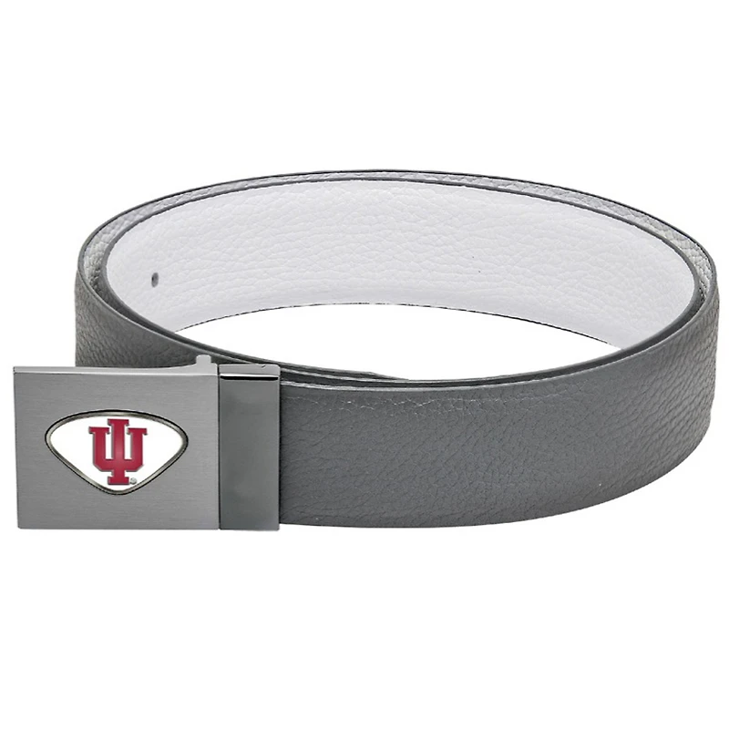 Gray Indiana Hoosiers Reversible Leather Belt