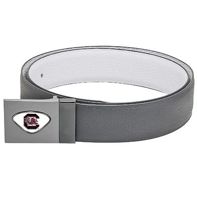 Gray South Carolina Gamecocks Reversible Leather Belt