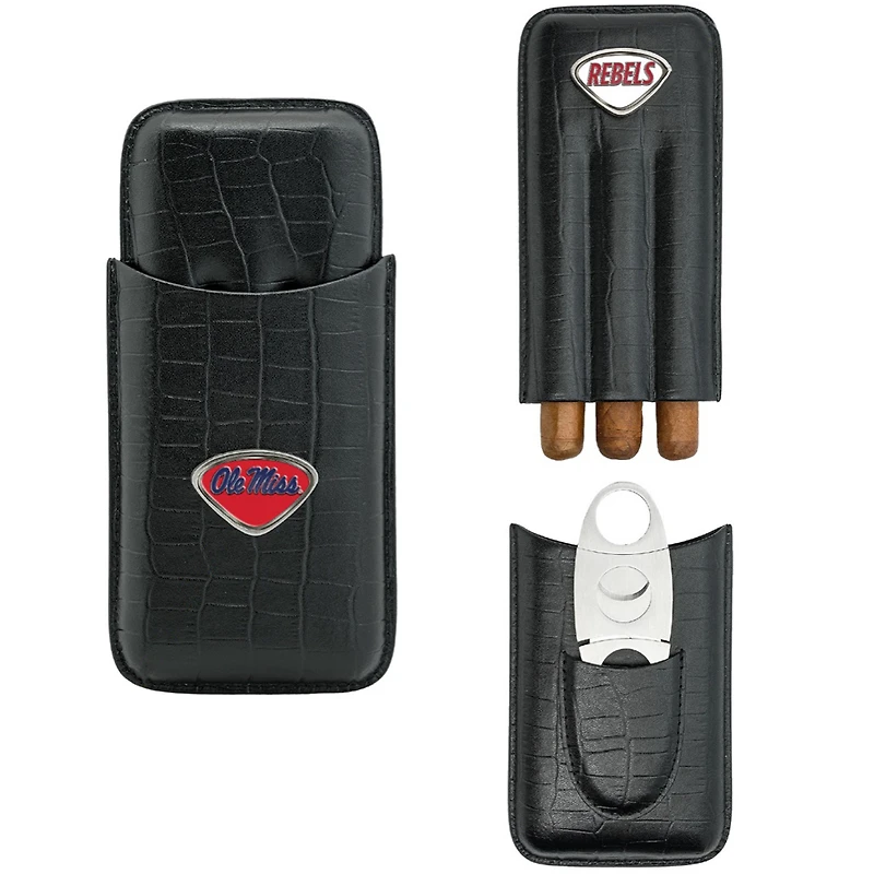 Black Ole Miss Rebels Cigar Case