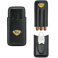 Black Pitt Panthers Cigar Case