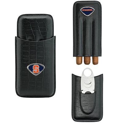 Black Syracuse Orange Cigar Case