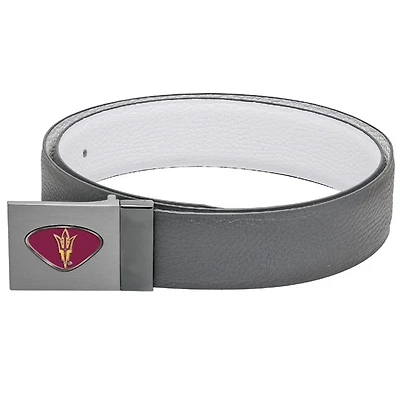 Gray Arizona State Sun Devils Reversible Leather Belt