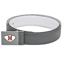 Gray Maryland Terrapins Reversible Leather Belt