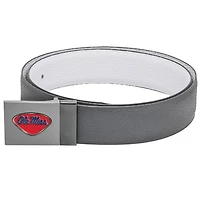 Gray Ole Miss Rebels Reversible Leather Belt