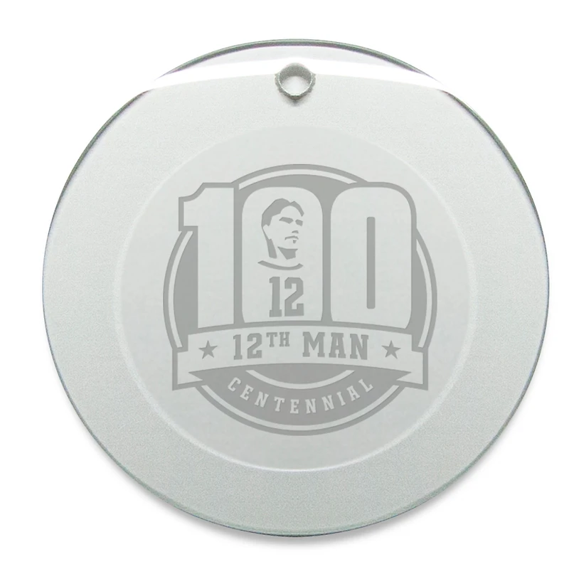 Texas A&M Aggies 12th Man Centennial 3'' Glass Round Ornament