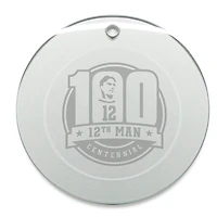 Texas A&M Aggies 12th Man Centennial 3'' Glass Round Ornament