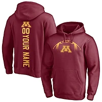 Men's Maroon Minnesota Golden Gophers Playmaker Football Personalized Name & Number Pullover Hoodie