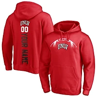 Men's Scarlet UNLV Rebels Playmaker Football Personalized Name & Number Pullover Hoodie