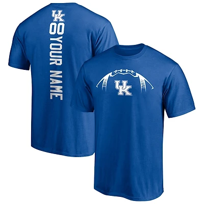 Men's Royal Kentucky Wildcats Playmaker Football Personalized Name & Number T-Shirt