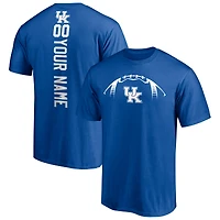 Men's Royal Kentucky Wildcats Playmaker Football Personalized Name & Number T-Shirt