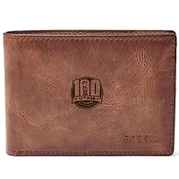Fossil Brown Texas A&M Aggies 12th Man Centennial Leather Derrick Front Pocket Bifold Wallet