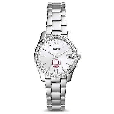 Women's Fossil Silver Texas A&M Aggies 12th Man Centennial Scarlette Mini Three-Hand Date Watch