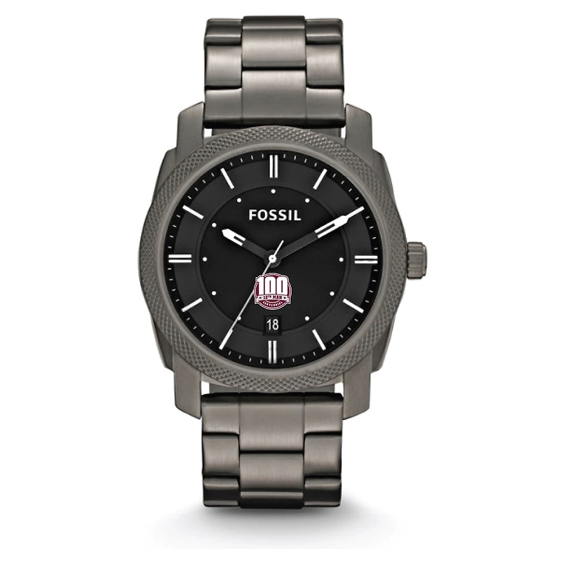 Fossil Texas A&M Aggies 12th Man Centennial Machine Smoke Stainless Steel Watch