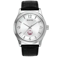 Silver Texas A&M Aggies 12th Man Centennial Leather Watch