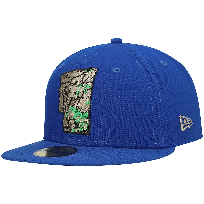 Men's New Era Blue New Hampshire Fisher Cats Authentic Collection Team Alternate 59FIFTY Fitted Hat