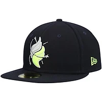 Men's New Era Navy Columbia Fireflies Authentic Collection Team Alternate 59FIFTY Fitted Hat