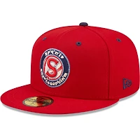 Men's New Era Red Spokane Indians Authentic Collection 59FIFTY Fitted Hat
