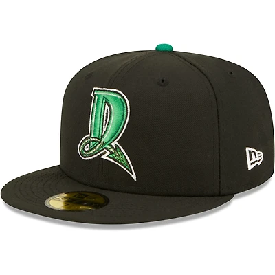 Men's New Era Black Dayton Dragons Authentic Collection 59FIFTY Fitted Hat