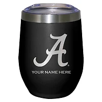 Black Alabama Crimson Tide 12oz. Personalized Etched Stemless Tumbler