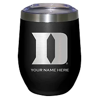 Black Duke Blue Devils 12oz. Personalized Etched Stemless Tumbler
