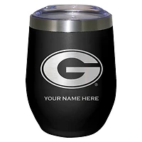 Black Georgia Bulldogs 12oz. Personalized Etched Stemless Tumbler