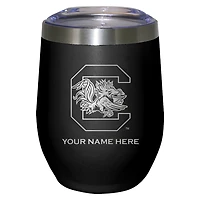 Black South Carolina Gamecocks 12oz. Personalized Etched Stemless Tumbler