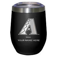 Black Arizona Diamondbacks 12oz. Personalized Etched Stemless Tumbler