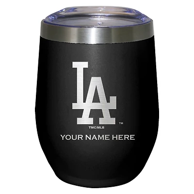 Black Los Angeles Dodgers 12oz. Personalized Etched Stemless Tumbler