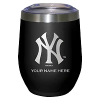 Black New York Yankees 12oz. Personalized Etched Stemless Tumbler