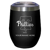 Black Philadelphia Phillies 12oz. Personalized Etched Stemless Tumbler