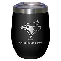 Black Toronto Blue Jays 12oz. Personalized Etched Stemless Tumbler