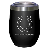 Black Indianapolis Colts 12oz. Personalized Etched Stemless Tumbler