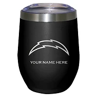 Black Los Angeles Chargers 12oz. Personalized Etched Stemless Tumbler