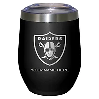 Black Las Vegas Raiders 12oz. Personalized Etched Stemless Tumbler