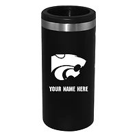 Black Kansas State Wildcats 12oz. Personalized Slim Can Holder