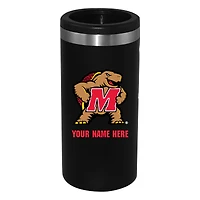 Black Maryland Terrapins 12oz. Personalized Slim Can Holder