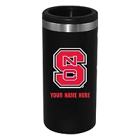 Black NC State Wolfpack 12oz. Personalized Slim Can Holder