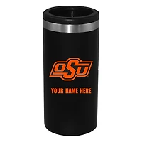 Black Oklahoma State Cowboys 12oz. Personalized Slim Can Holder