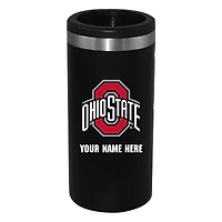 Black Ohio State Buckeyes 12oz. Personalized Slim Can Holder