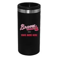 Black Atlanta Braves 12oz. Personalized Slim Can Holder