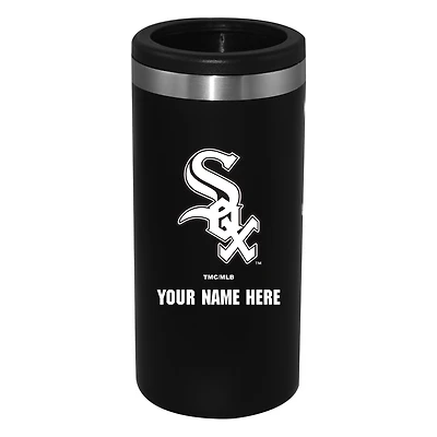 Black Chicago White Sox 12oz. Personalized Slim Can Holder