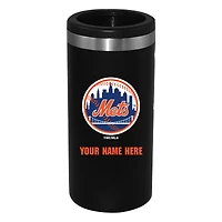 Black New York Mets 12oz. Personalized Slim Can Holder