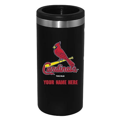 Black St. Louis Cardinals 12oz. Logo Personalized Slim Can Holder
