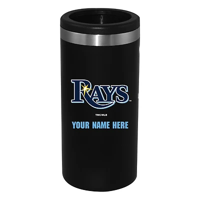 Black Tampa Bay Rays 12oz. Personalized Slim Can Holder