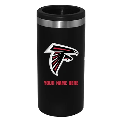 Black Atlanta Falcons 12oz. Personalized Slim Can Holder