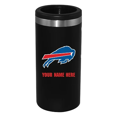 Black Buffalo Bills 12oz. Personalized Slim Can Holder
