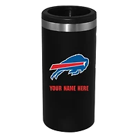 Black Buffalo Bills 12oz. Personalized Slim Can Holder