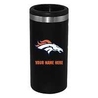 Black Denver Broncos 12oz. Personalized Slim Can Holder