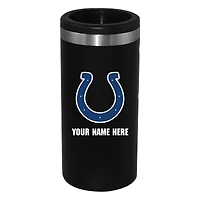Black Indianapolis Colts 12oz. Personalized Slim Can Holder
