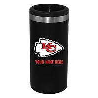 Black Kansas City Chiefs 12oz. Personalized Slim Can Holder